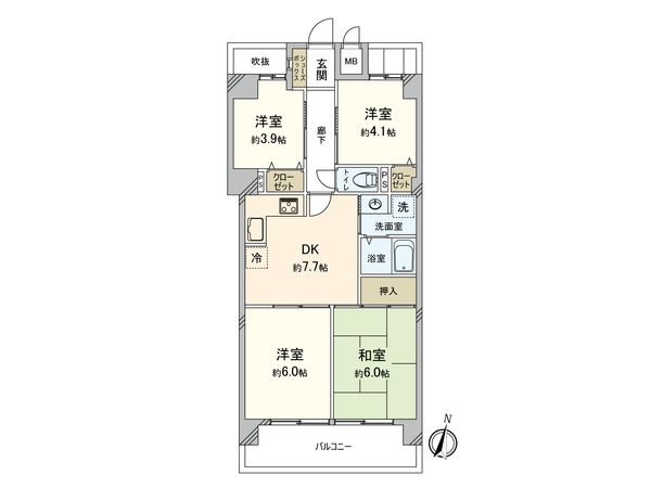グリーンパーク第3八潮 間取図(平面図) グリーンパーク第3八潮 間取図(平面図)