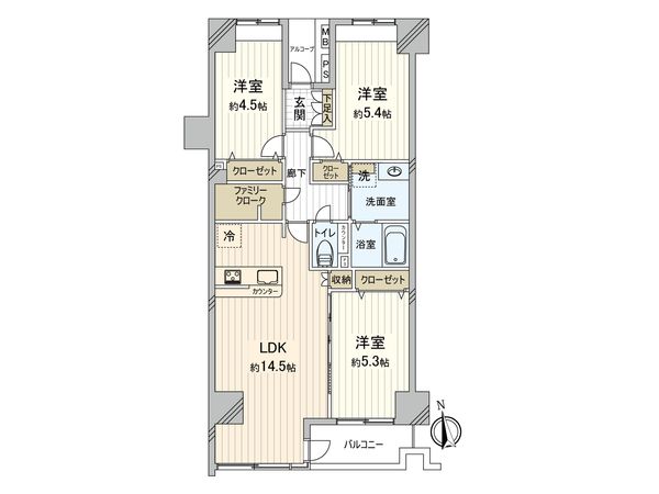 アミティ草加 間取図(平面図) アミティ草加 間取図(平面図)