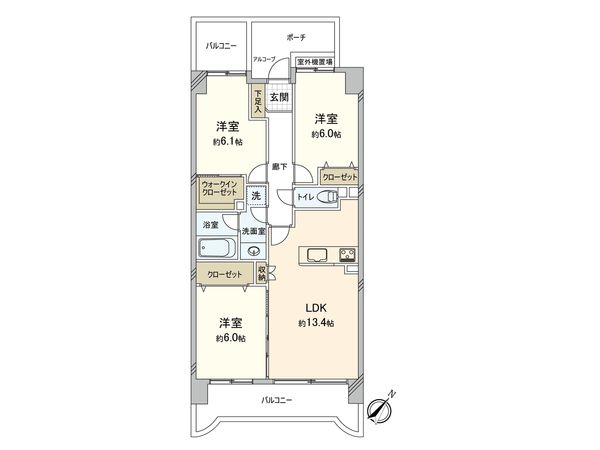 ルミナス八潮参番館 間取図(平面図)