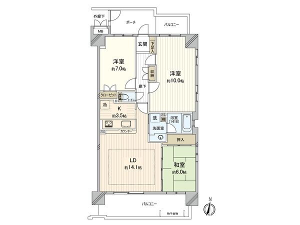 ルネ・グランオール 間取図