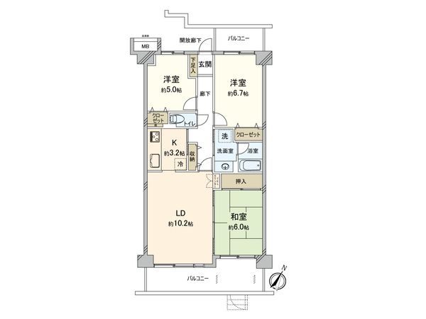 メイツ草加 間取図(平面図)