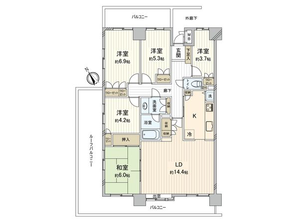 越谷南パーク・ホームズ 間取図(平面図)