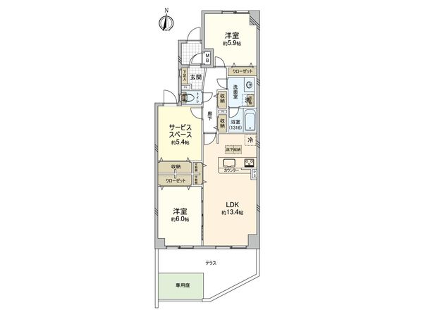 ランジュ草加 間取図(平面図)