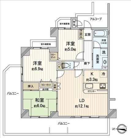 セザール谷塚 間取図(平面図)