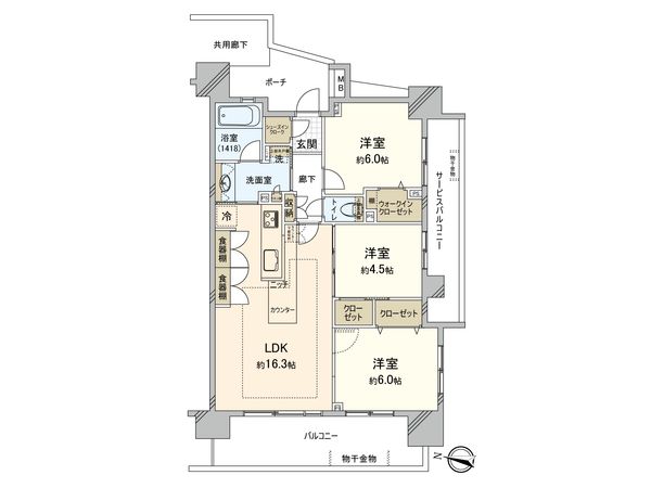 ルピアコート草加グリーンヴィラ 間取図(平面図) ルピアコート草加グリーンヴィラ 間取図(平面図)