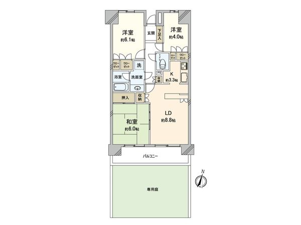 藤和シティコープ草加新田 間取図(平面図)