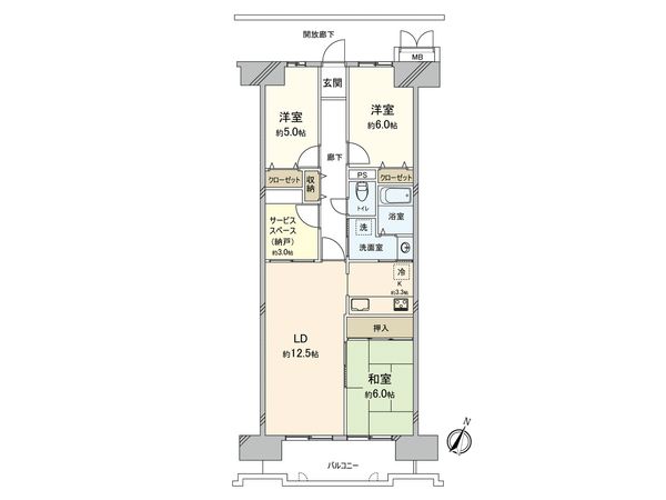 朝日プラザガーデンシティ新越谷 間取図(平面図) 朝日プラザガーデンシティ新越谷 間取図(平面図)