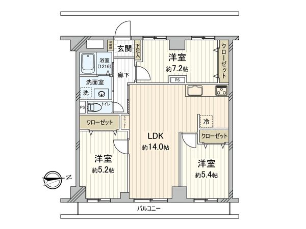 キャッスルマンション草加松原 間取図(平面図) キャッスルマンション草加松原 間取図(平面図)
