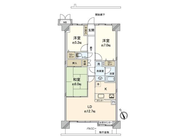 ヴイ・シティ草加 四番館 間取図(平面図) ヴイ・シティ草加 四番館 間取図(平面図)