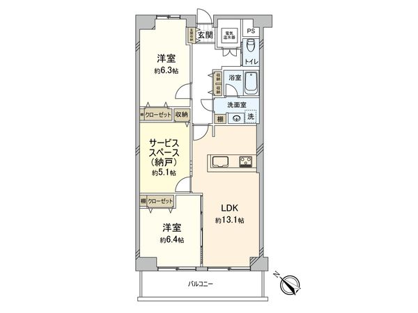 草加弁天町スカイハイツ 間取図(平面図) 草加弁天町スカイハイツ 間取図(平面図)