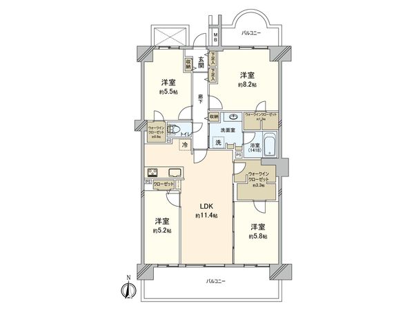 ルネ・マザーズシティ南棟 間取図(平面図) ルネ・マザーズシティ南棟 間取図(平面図)