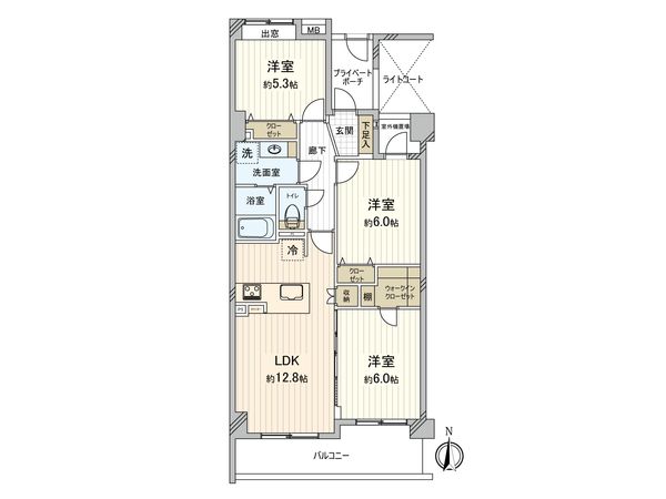 ランジュ草加 間取図(平面図) ランジュ草加 間取図(平面図)