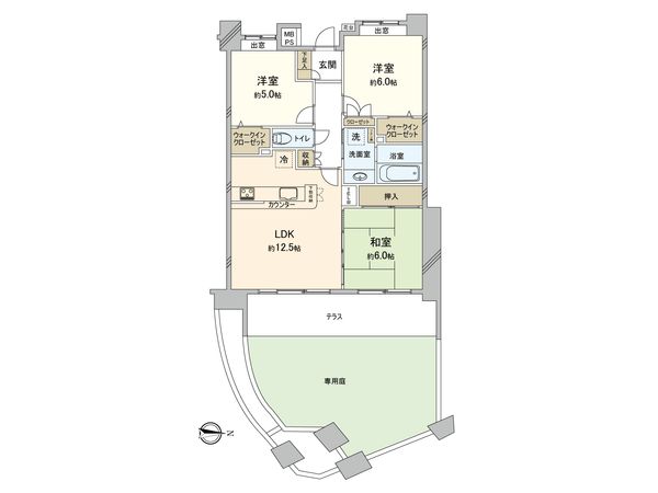 日神パレステージ草加新田 間取図(平面図) 日神パレステージ草加新田 間取図(平面図)