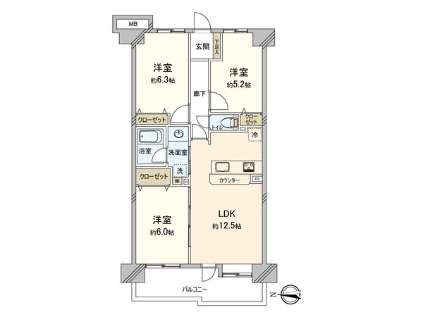 セントラルコート草加新田 間取図(平面図) セントラルコート草加新田 間取図(平面図)