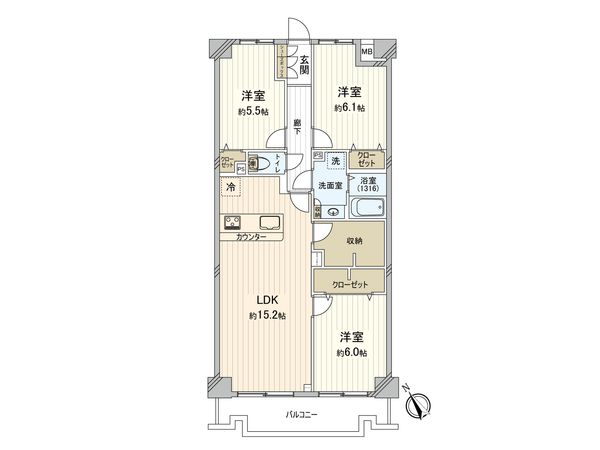 ダイアパレス草加Ⅱ 間取図(平面図) ダイアパレス草加Ⅱ 間取図(平面図)
