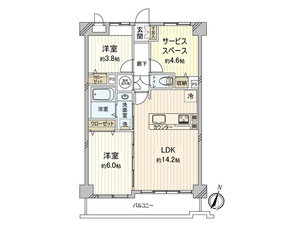 ライオンズマンション草加西町 間取図(平面図)