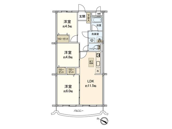 ライオンズマンション谷塚 間取図(平面図) ライオンズマンション谷塚 間取図(平面図)