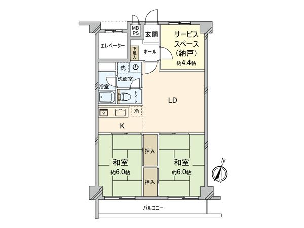 マンション草加旭園 間取図(平面図) 間取図(平面図)