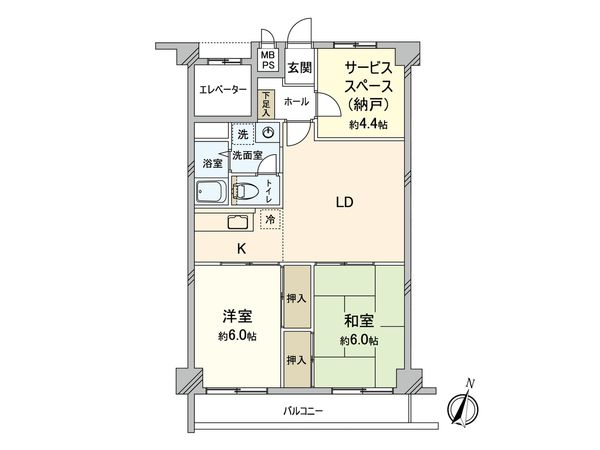 マンション草加旭園 間取図(平面図) マンション草加旭園 間取図(平面図)