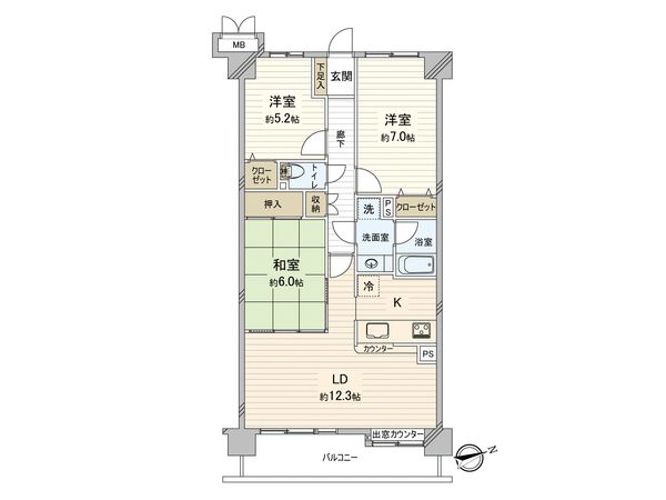 ヴイ・シティ草加四番館 間取図(平面図) ヴイ・シティ草加四番館 間取図(平面図)