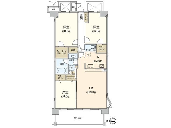ルネ・マザーズシティ南棟 間取図(平面図)