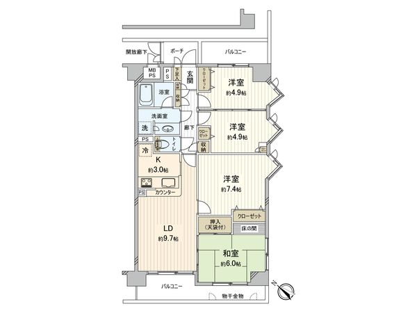 ジェム草加ガーデニア 間取図(平面図) ジェム草加ガーデニア 間取図(平面図)