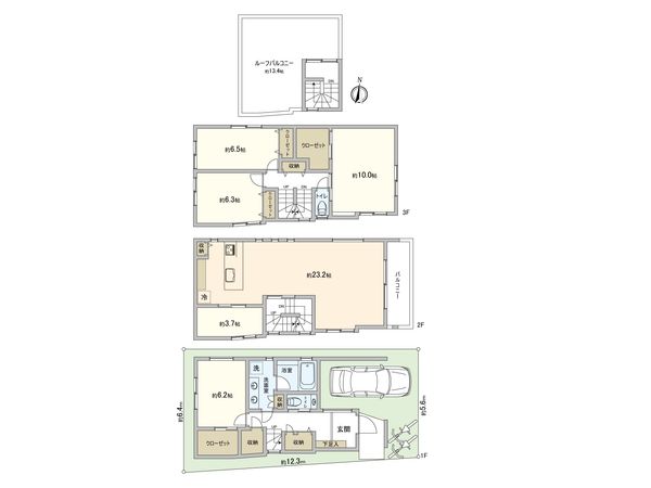 荏原5丁目 土地 建物プラン例 (間取り図) 荏原5丁目 土地 建物プラン例 (間取り図)