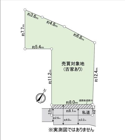 品川区旗の台6丁目 土地 区画図