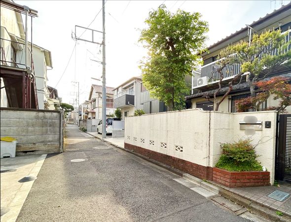 品川区旗の台6丁目 土地 前面道路含む外観