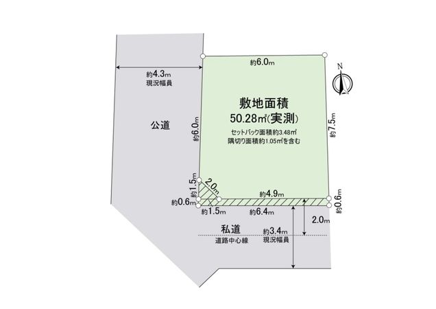 品川区西中延1丁目 建築条件付土地 区画図