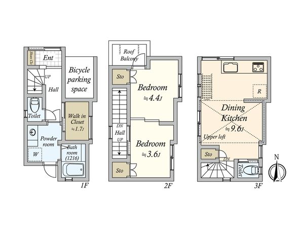 品川区小山2丁目 中古戸建 間取図(平面図) 品川区小山2丁目 中古戸建 間取図(平面図)