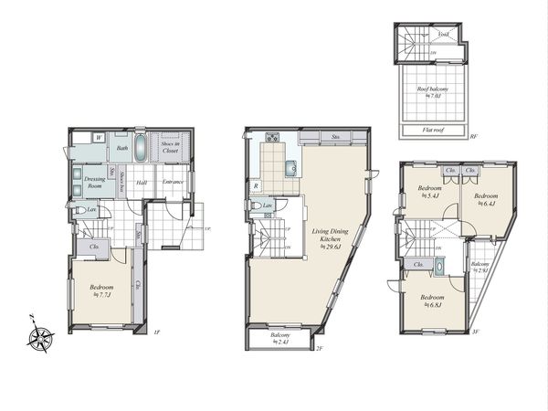 目黒本町5丁目 新築戸建 間取図(平面図)