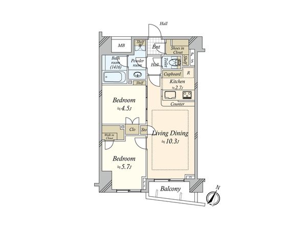 コンフォルテハイム西小山 間取図(平面図) 間取図(平面図)