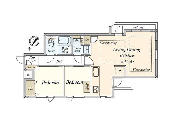 メルシー武蔵小山 間取図(平面図) メルシー武蔵小山 間取図(平面図)