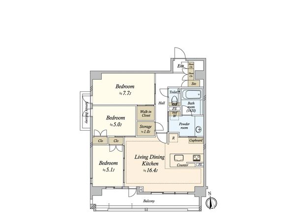 リストレジデンス目黒本町 間取図(平面図)