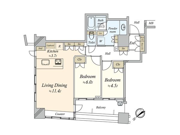 パークホームズ武蔵小山 間取図(平面図)