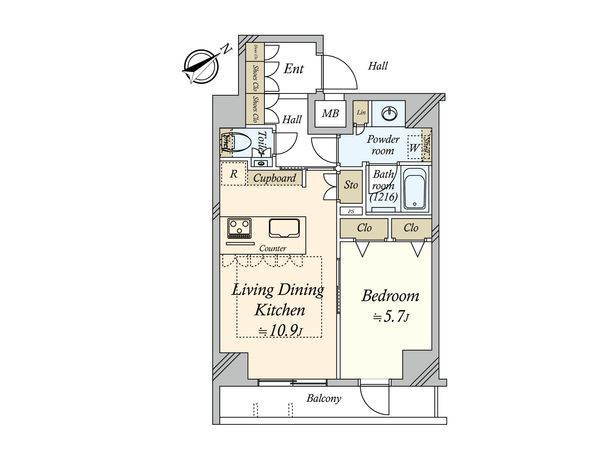 メインステージ不動前Ⅱ 間取図(平面図) メインステージ不動前Ⅱ 間取図(平面図)