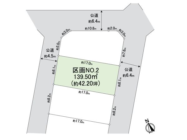 荏田西3丁目 土地 2区画 区画図 荏田西3丁目 土地 2区画 区画図