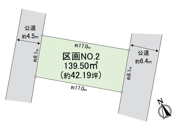 荏田西3丁目 土地 2区画 区画図 荏田西3丁目 土地 2区画 区画図