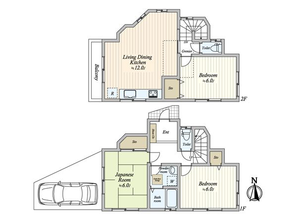 川和町 戸建 間取図(平面図)