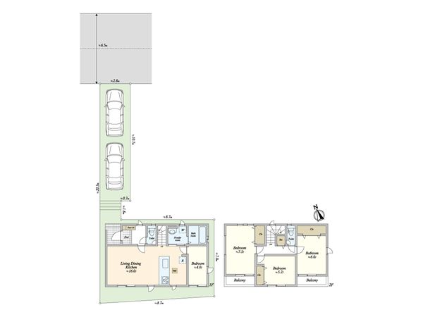 荏田西5丁目 新築戸建 3号棟 間取図(平面図)