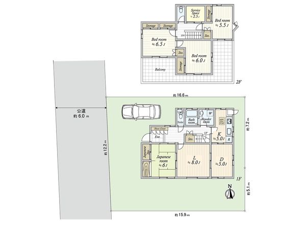 荏田南 戸建 間取図(平面図) 荏田南 戸建 間取図(平面図)