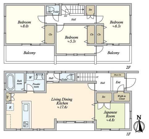 藤が丘2丁目 戸建 間取図(平面図)