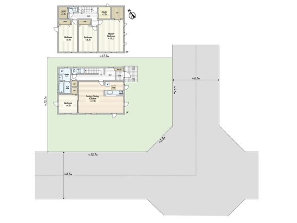 市ケ尾町 戸建 間取図(平面図) 市ケ尾町 戸建 間取図(平面図)