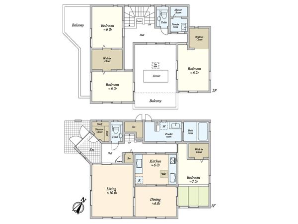 黒須田 戸建 間取図(平面図) 黒須田 戸建 間取図(平面図)