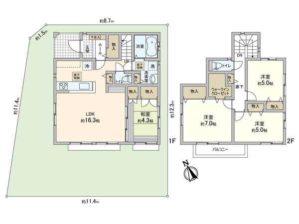 鉄町 戸建 間取図(平面図)