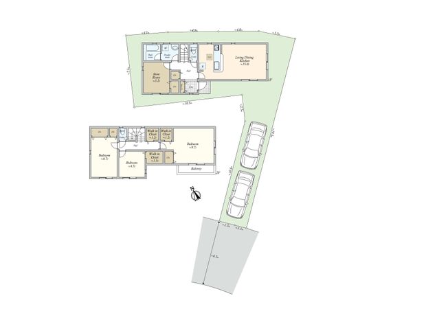 荏田西4丁目 新築戸建 2号棟 間取図(平面図)