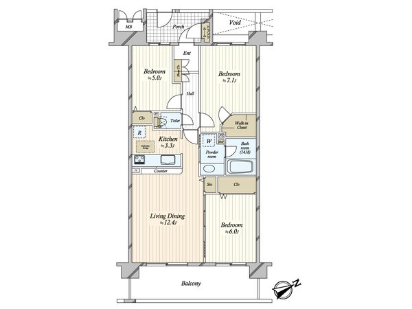 セントラルデュオ市が尾 間取図(平面図)