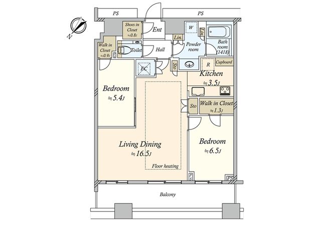 勝どきザ・タワー 間取図(平面図) 間取図(平面図)