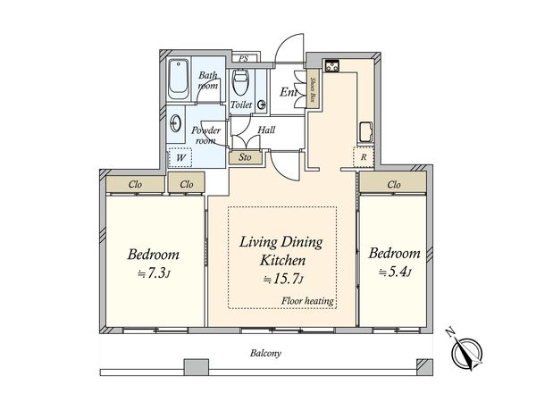 東京ツインパークス ライトウィング 間取図(平面図) 東京ツインパークス ライトウィング 間取図(平面図)